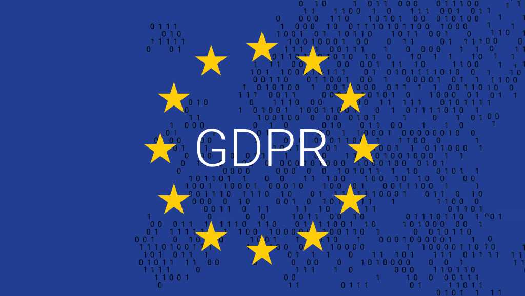 GDPR logo with he EU flag