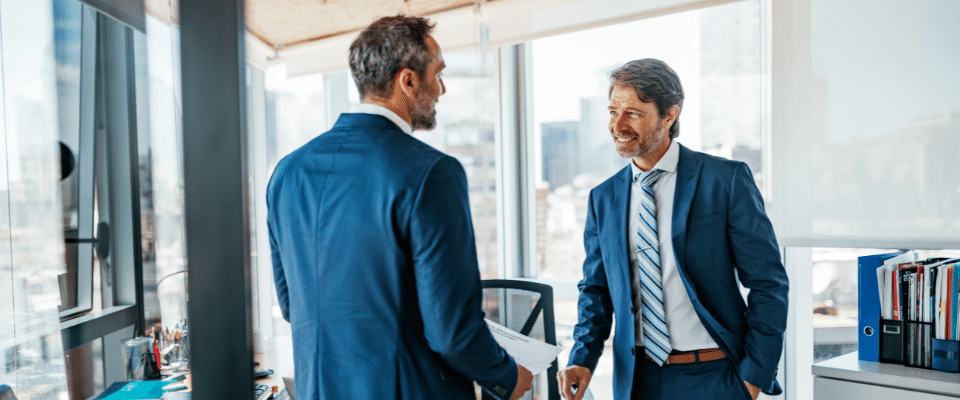 Two men in an office